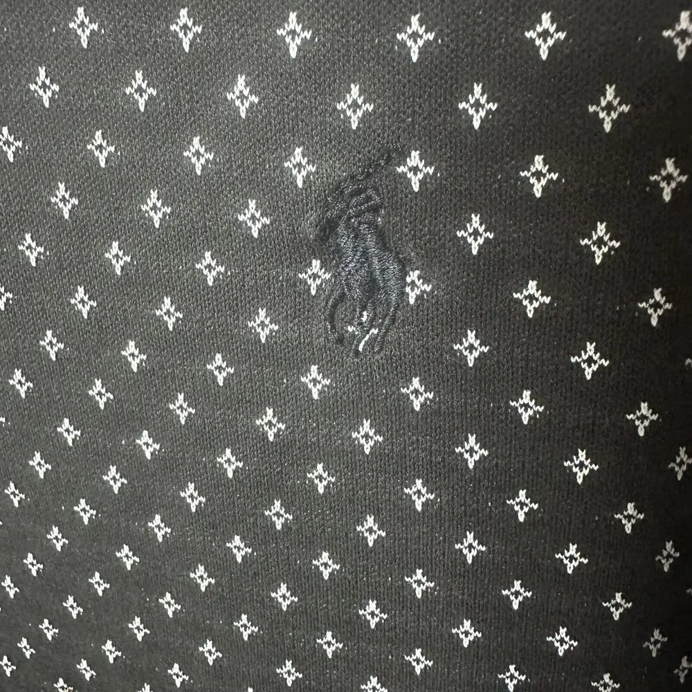 Polo Ralph Lauren Supima Polo Black Golf Fit Diamond Shirt Pony Men’s Large